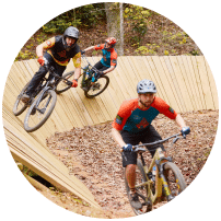 biciclist on a trail