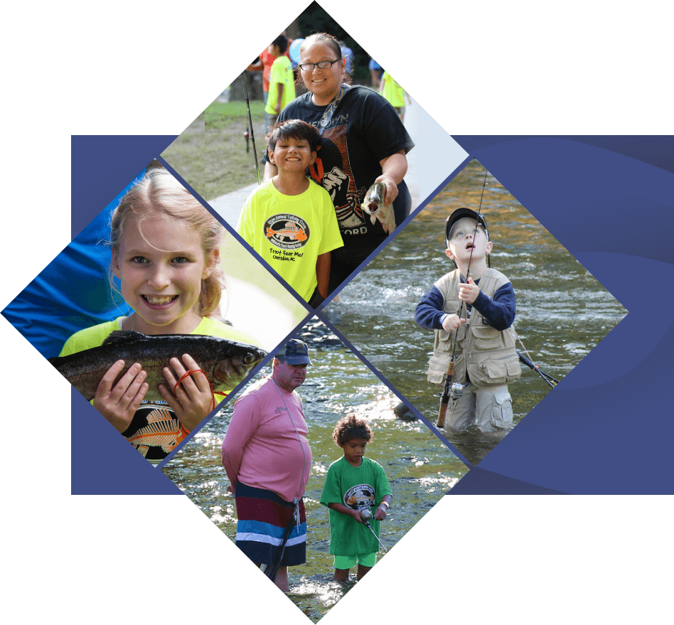 kids having fun at the cherokee trout derby