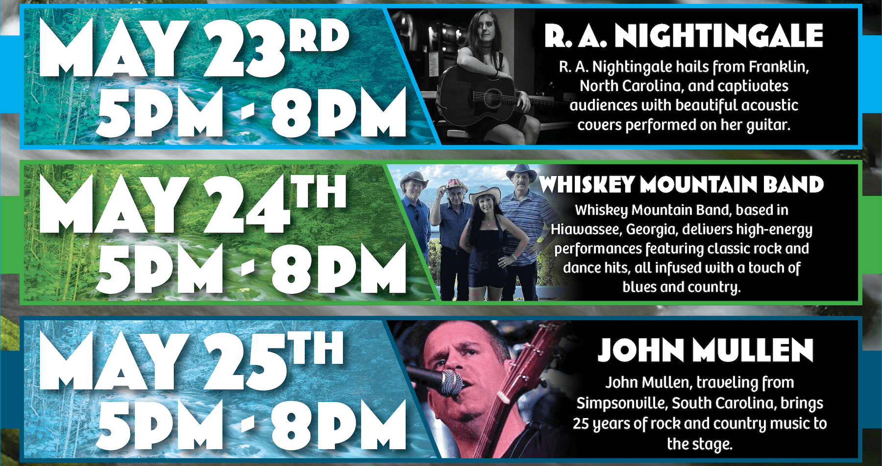 may 23 25 music by the river artists